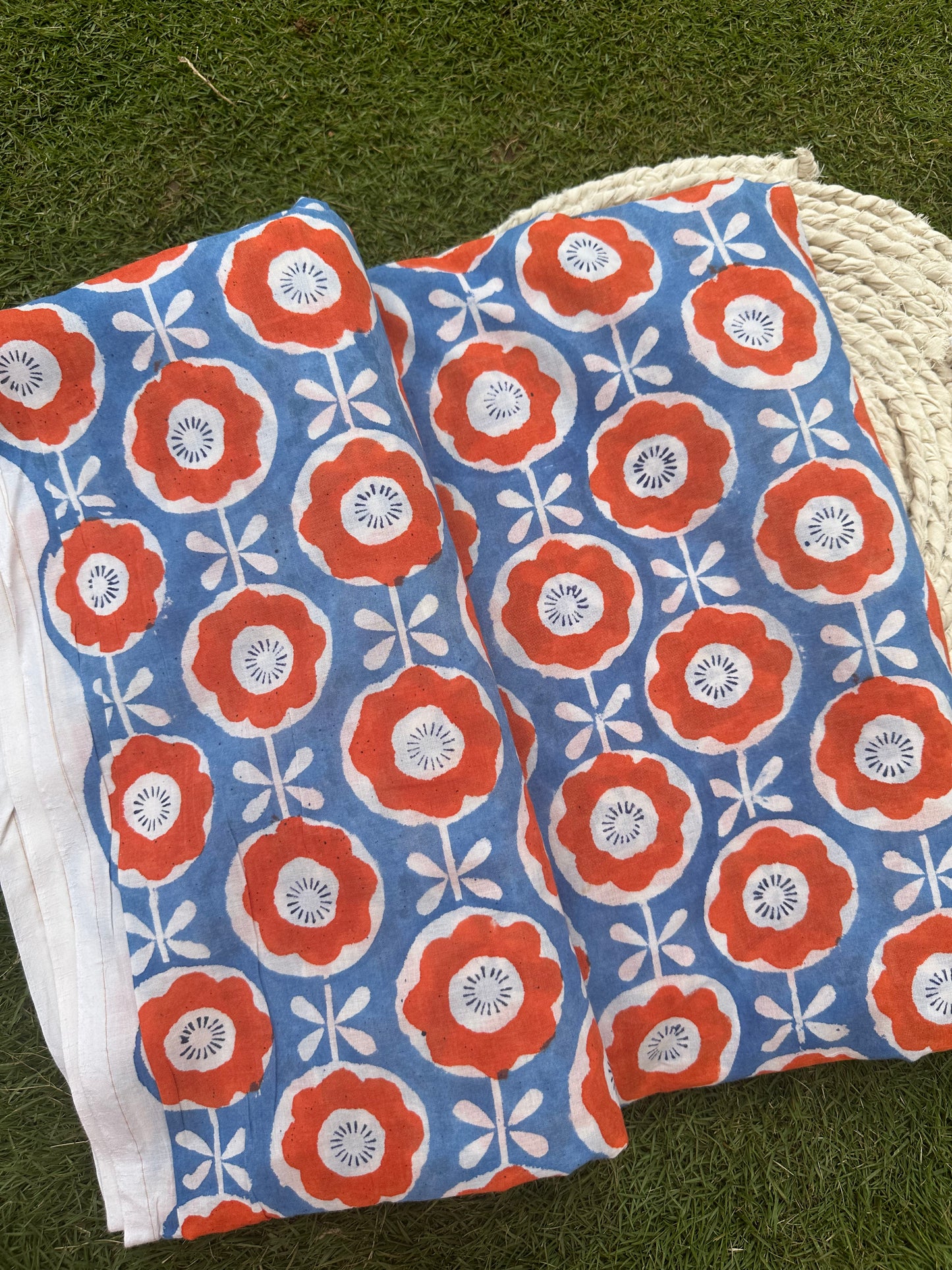 Summer Daisies - Sanganeri Fabric