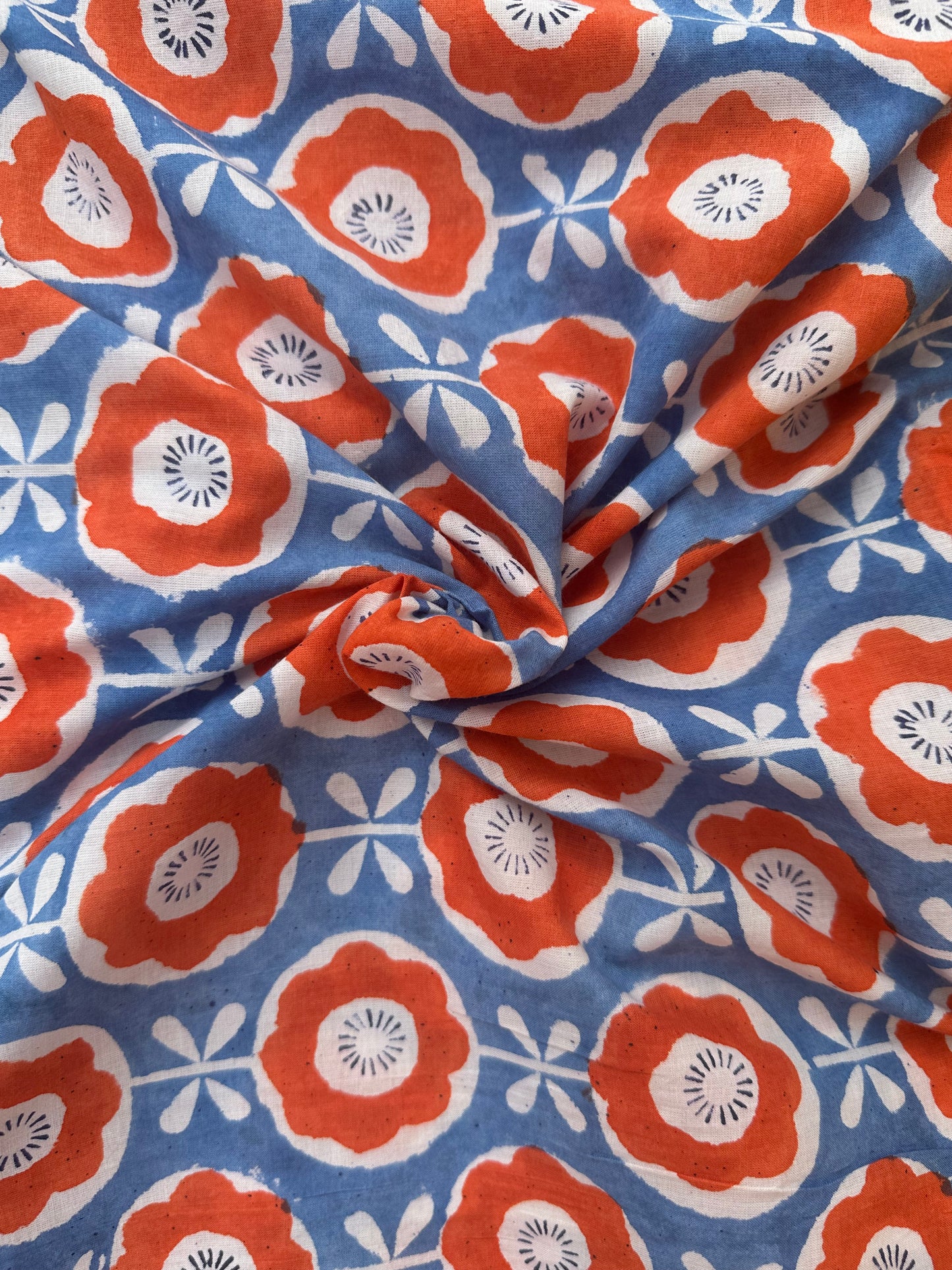Summer Daisies - Sanganeri Fabric
