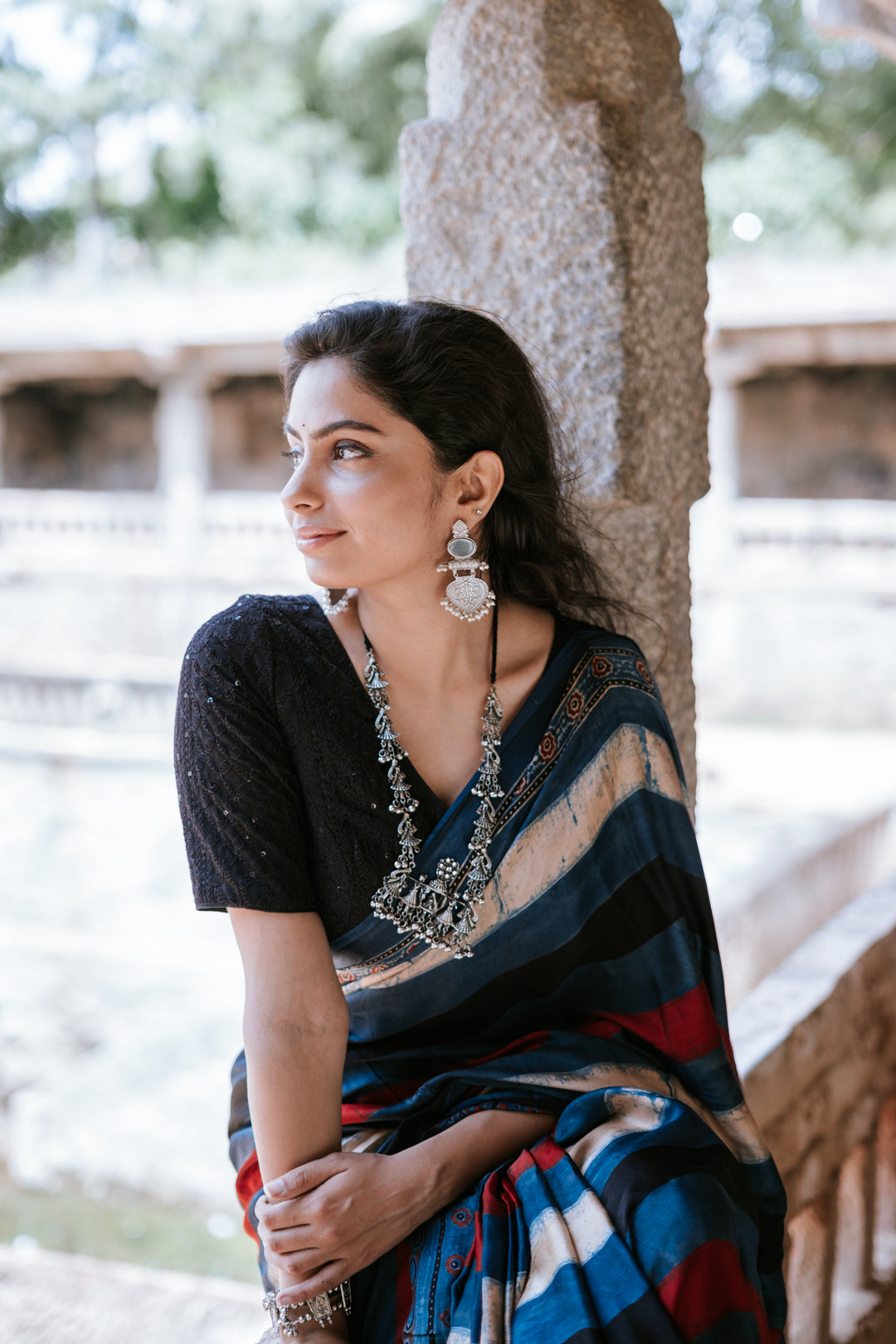 Muskurahat - Ajrakh Sarees