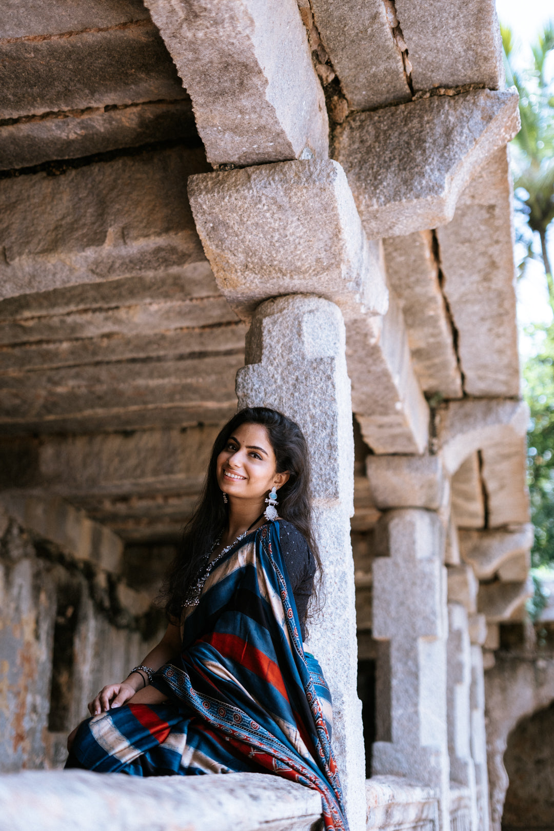 Muskurahat - Ajrakh Sarees