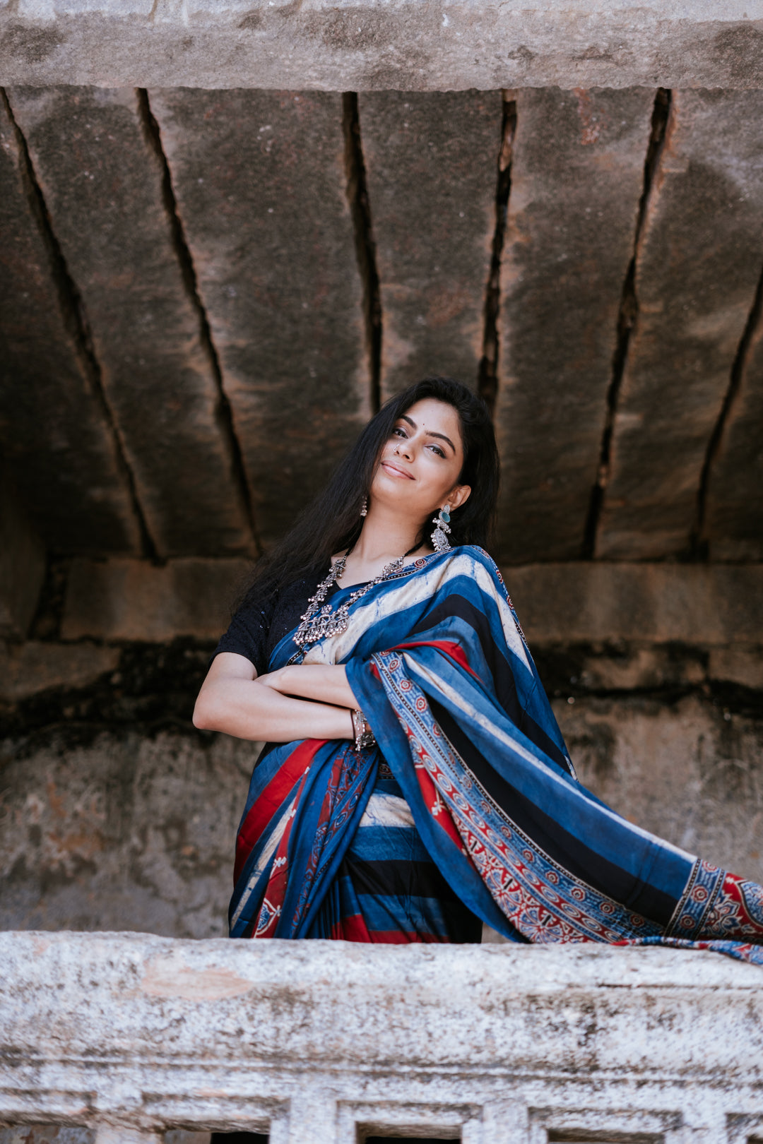 Muskurahat - Ajrakh Sarees