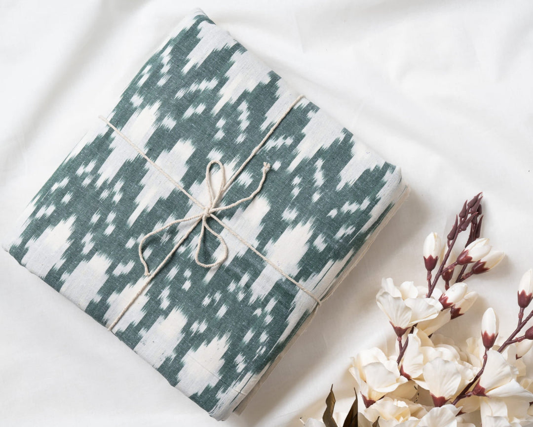 Iris - 100% pure cotton Ikkat Fabric