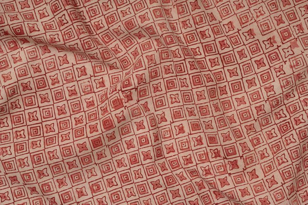 Ruby | Kalamkari Handblock Printed cotton Fabric