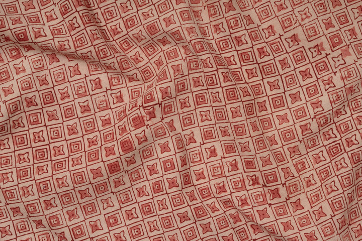 Ruby | Kalamkari Handblock Printed cotton Fabric