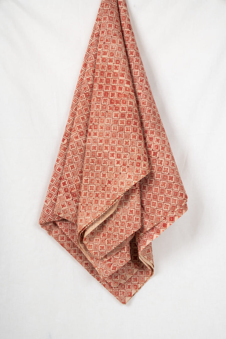 Ruby | Kalamkari Handblock Printed cotton Fabric