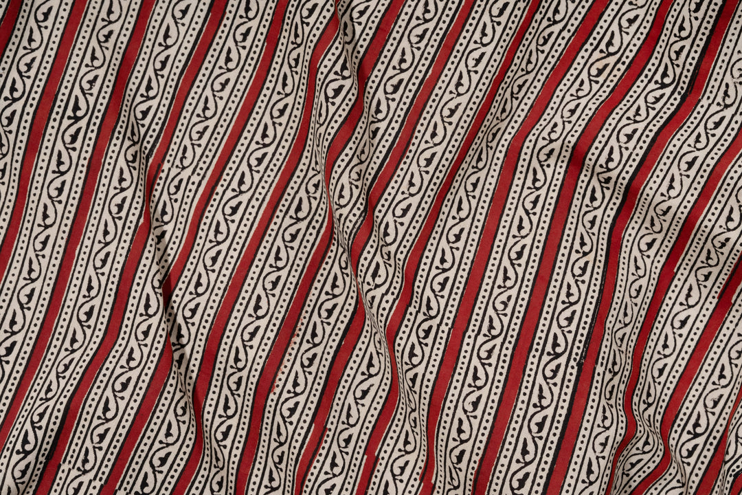 Garnet | Handblock Printed cotton Fabric