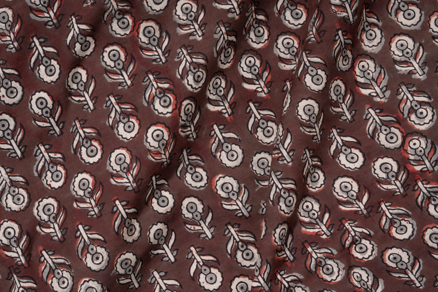 
                  
                    Espresso-Jahota Handblock Printed cotton Fabric
                  
                