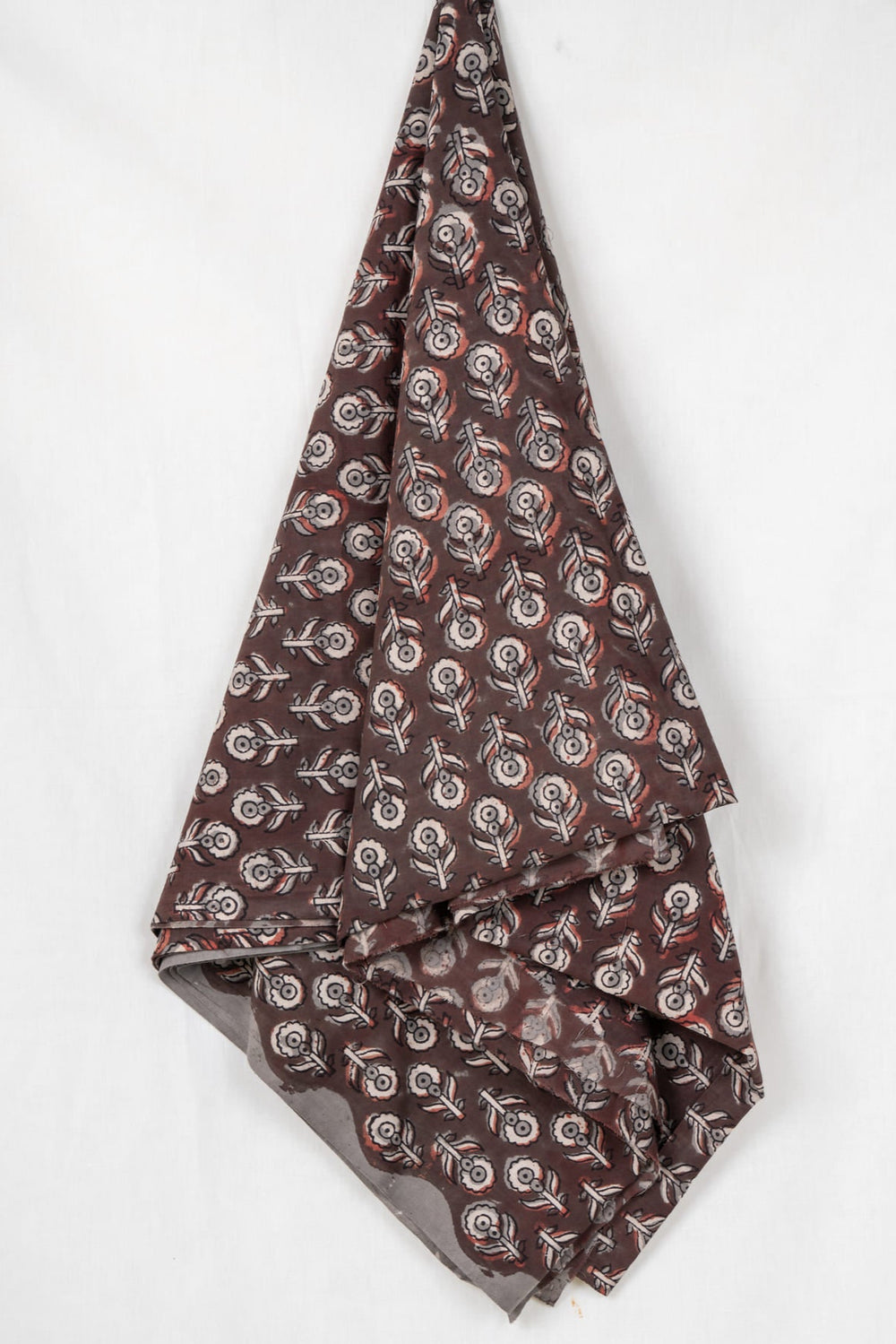Espresso-Jahota Handblock Printed cotton Fabric