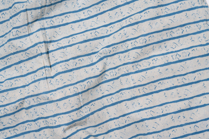 Blue sage | Dabu Hand Block Printed Cotton Fabric