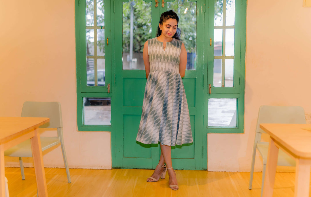 Shades of Grey- Ikkat Dresses