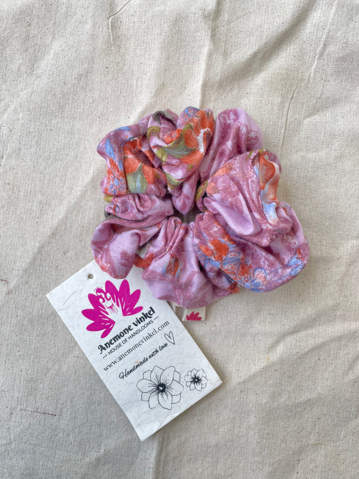 Coral Scrunchie-Pack Of 3