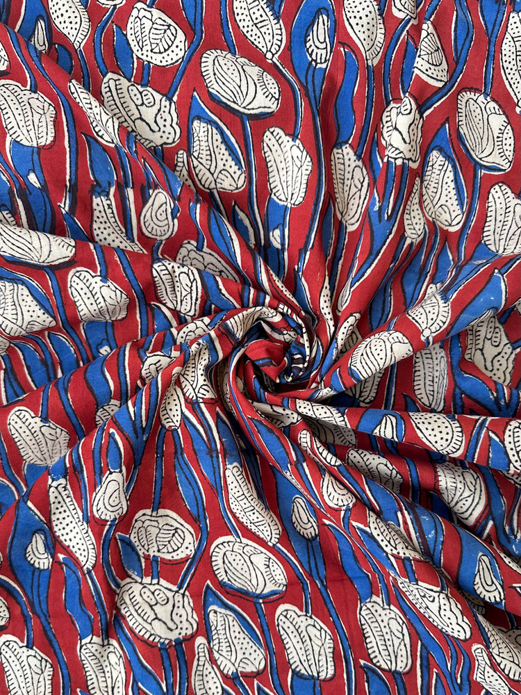
                  
                    Lily meadow - Bagru Kalamkari Fabric
                  
                