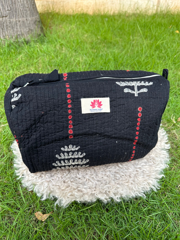 Darkness - Sanganeri Print Pouch