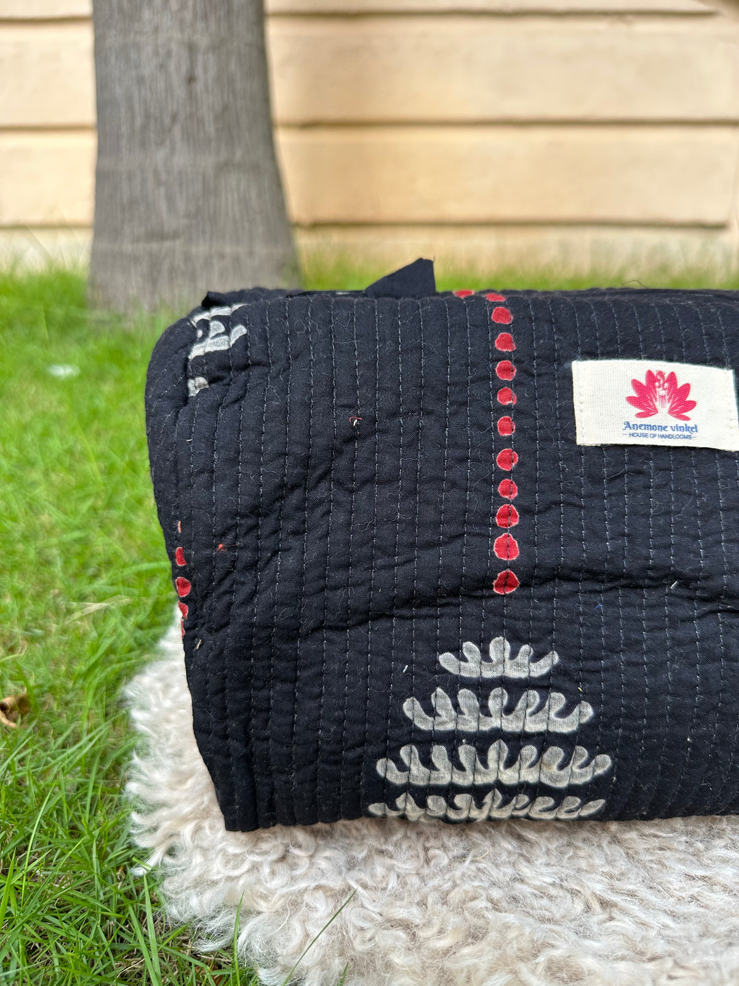 Darkness - Sanganeri Print Pouch