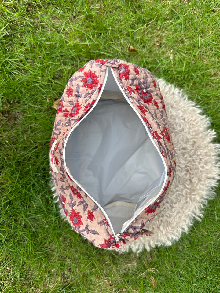 Flamingo - Sanganeri Print Pouch