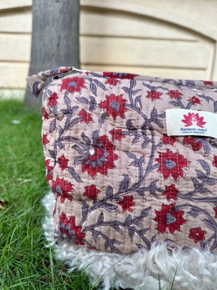 Flamingo - Sanganeri Print Pouch