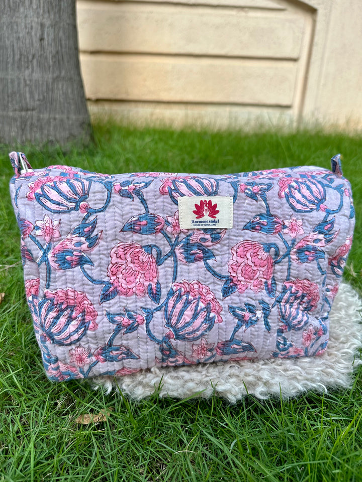 Evening Skies - Sanganeri Print Pouch