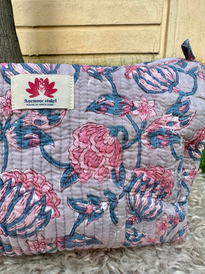 Evening Skies - Sanganeri Print Pouch