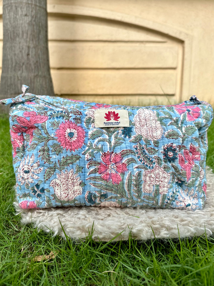 Leher - Sanganeri Print Pouch