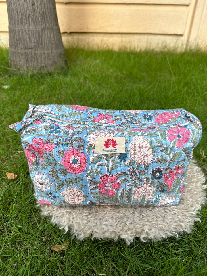 Leher - Sanganeri Print Pouch