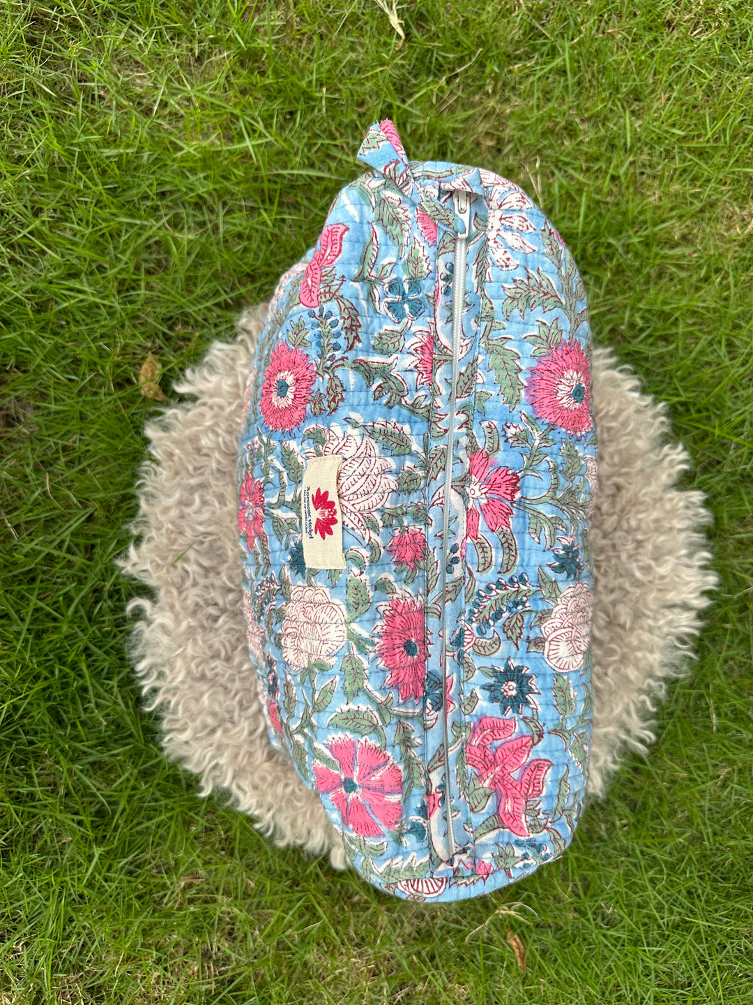 Leher - Sanganeri Print Pouch