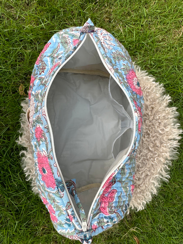 Leher - Sanganeri Print Pouch