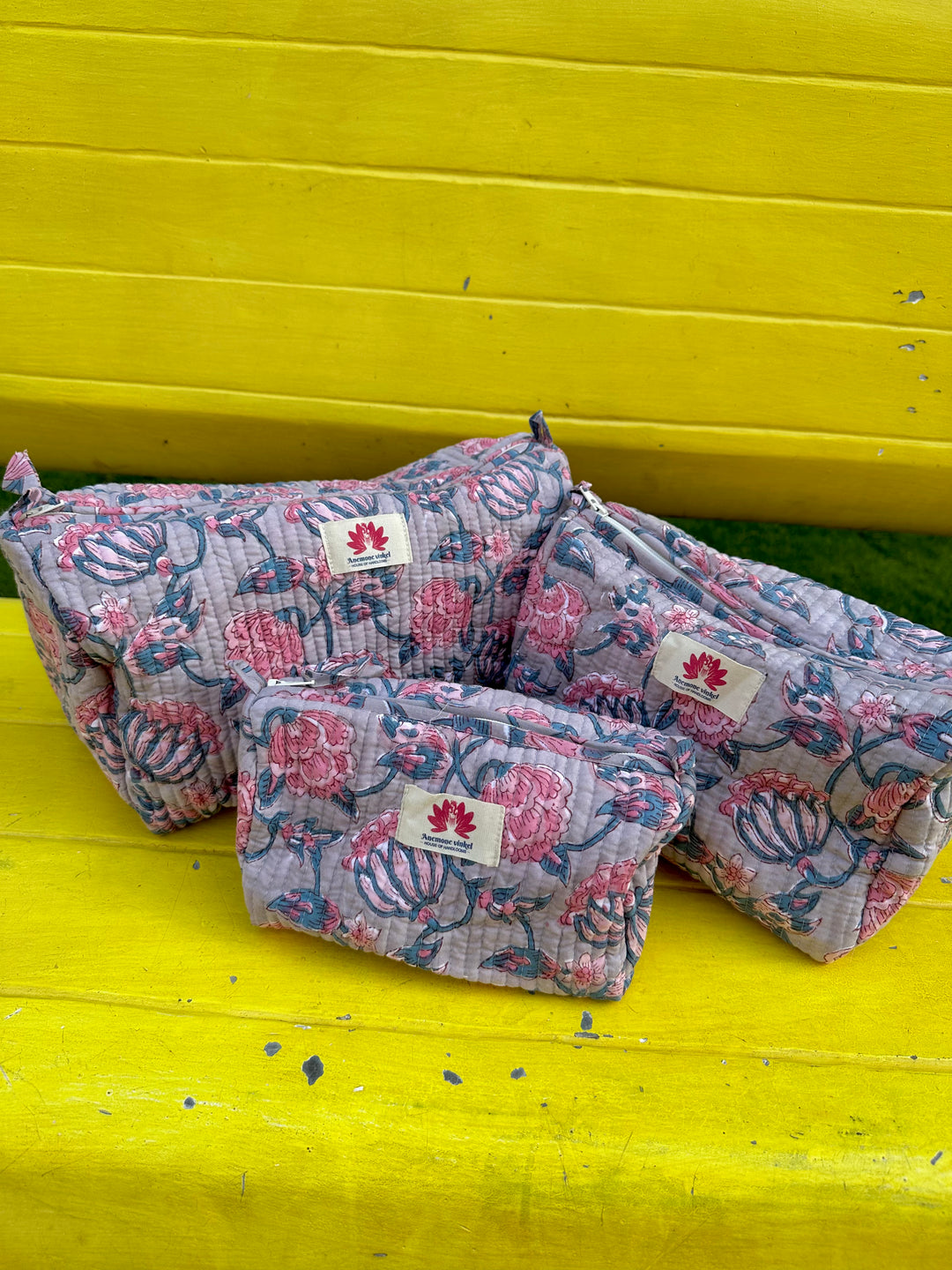 Evening Skies - Sanganeri Print Pouch