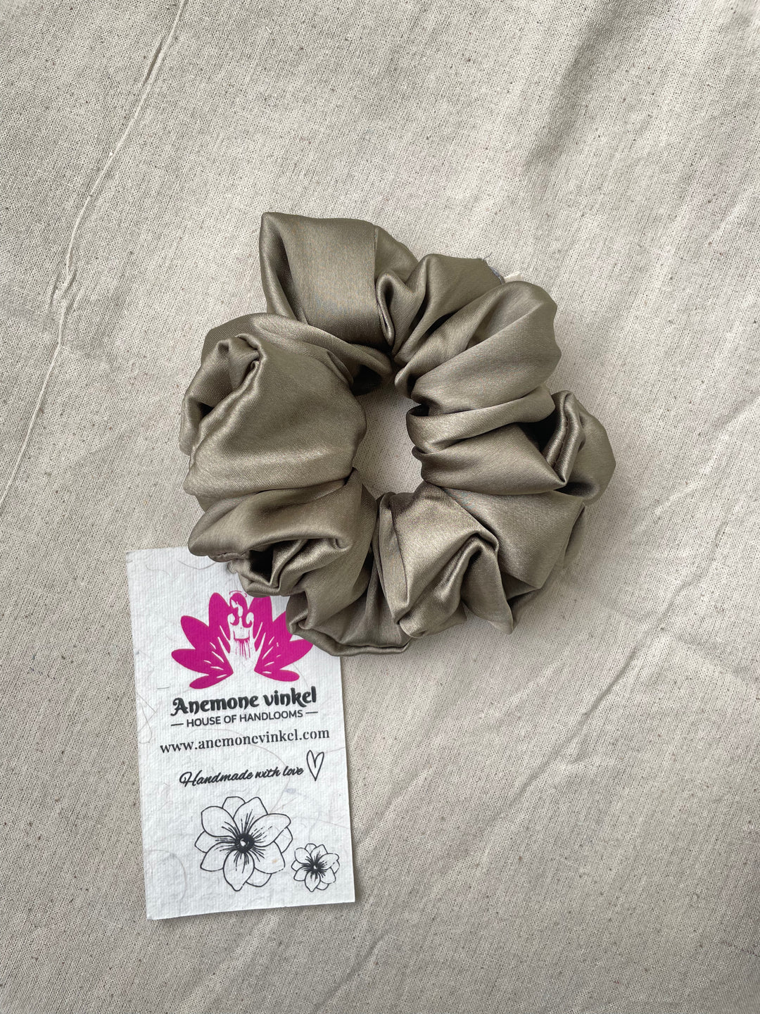 Olive Green Scrunchie-Pack Of 3