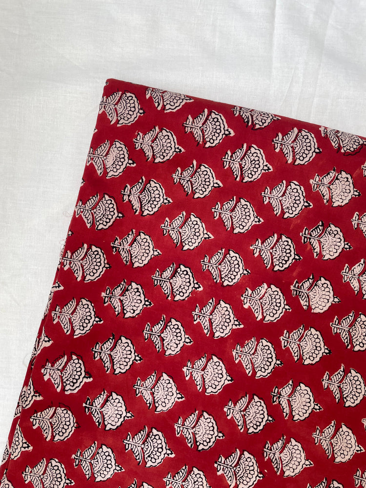 
                  
                    Carmine - Jahota Handblock Printed cotton Fabric
                  
                