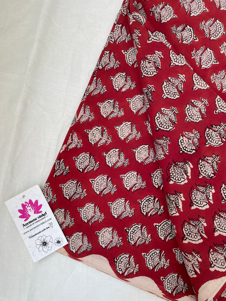 
                  
                    Carmine - Jahota Handblock Printed cotton Fabric
                  
                