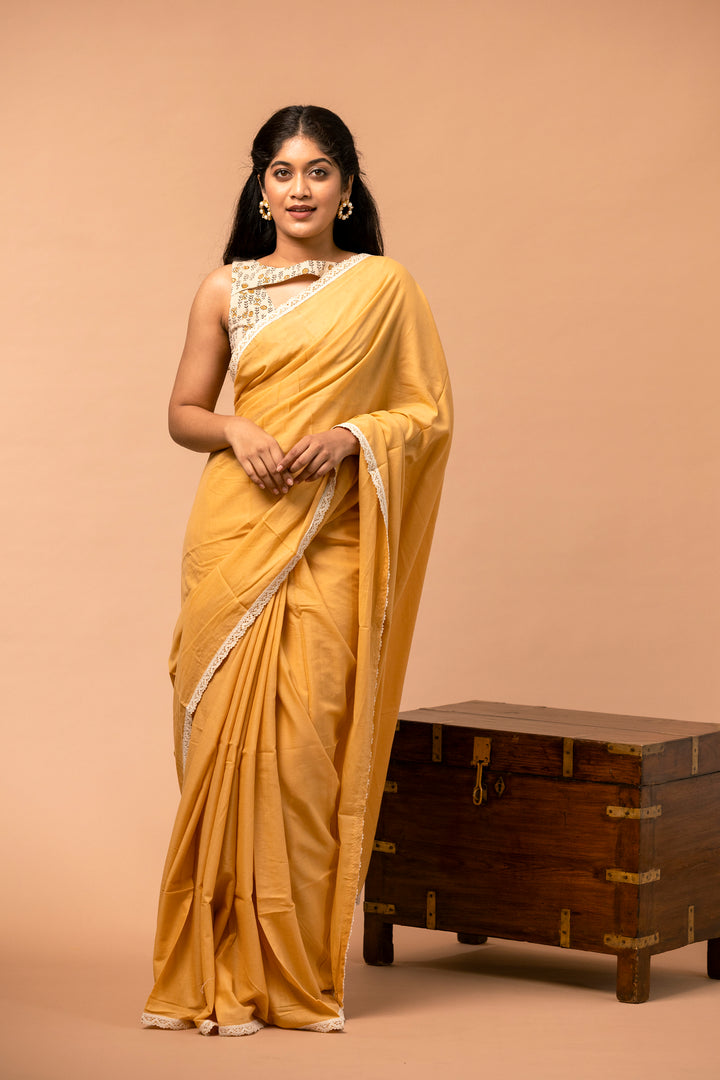 Taraṅgī | Mul Mul Cotton Saree