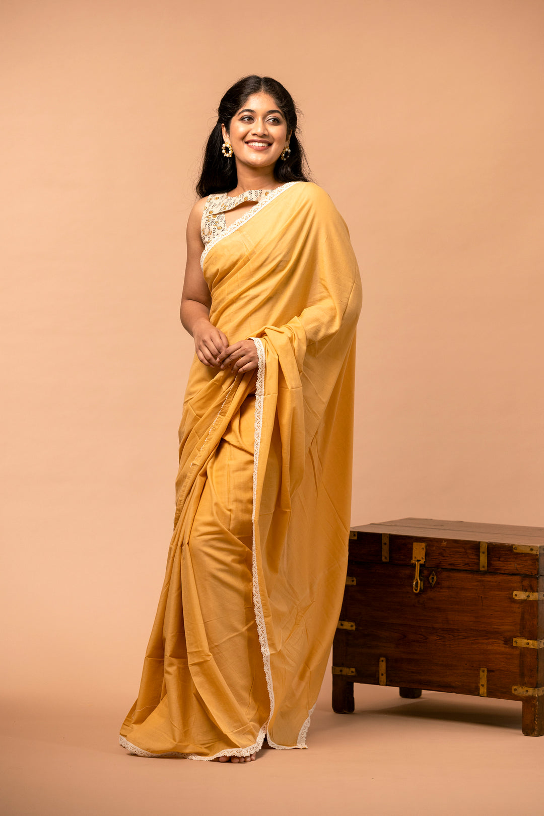 Taraṅgī | Mul Mul Cotton Saree