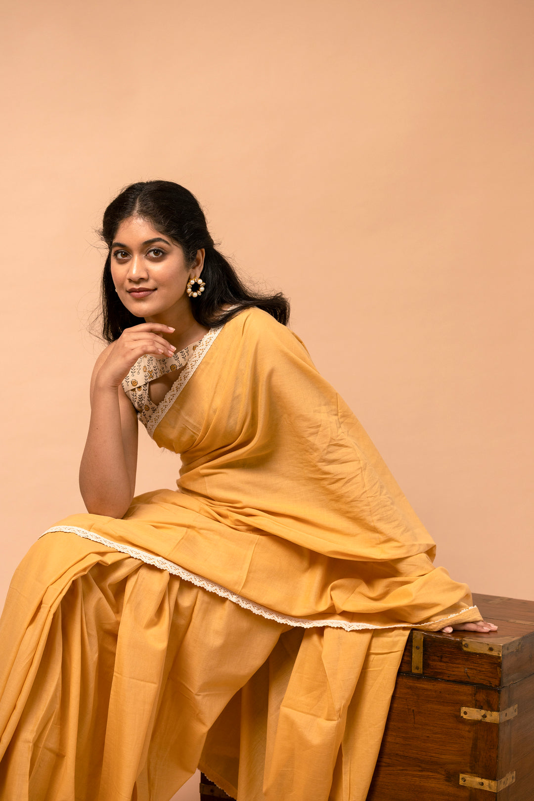 Taraṅgī | Mul Mul Cotton Saree