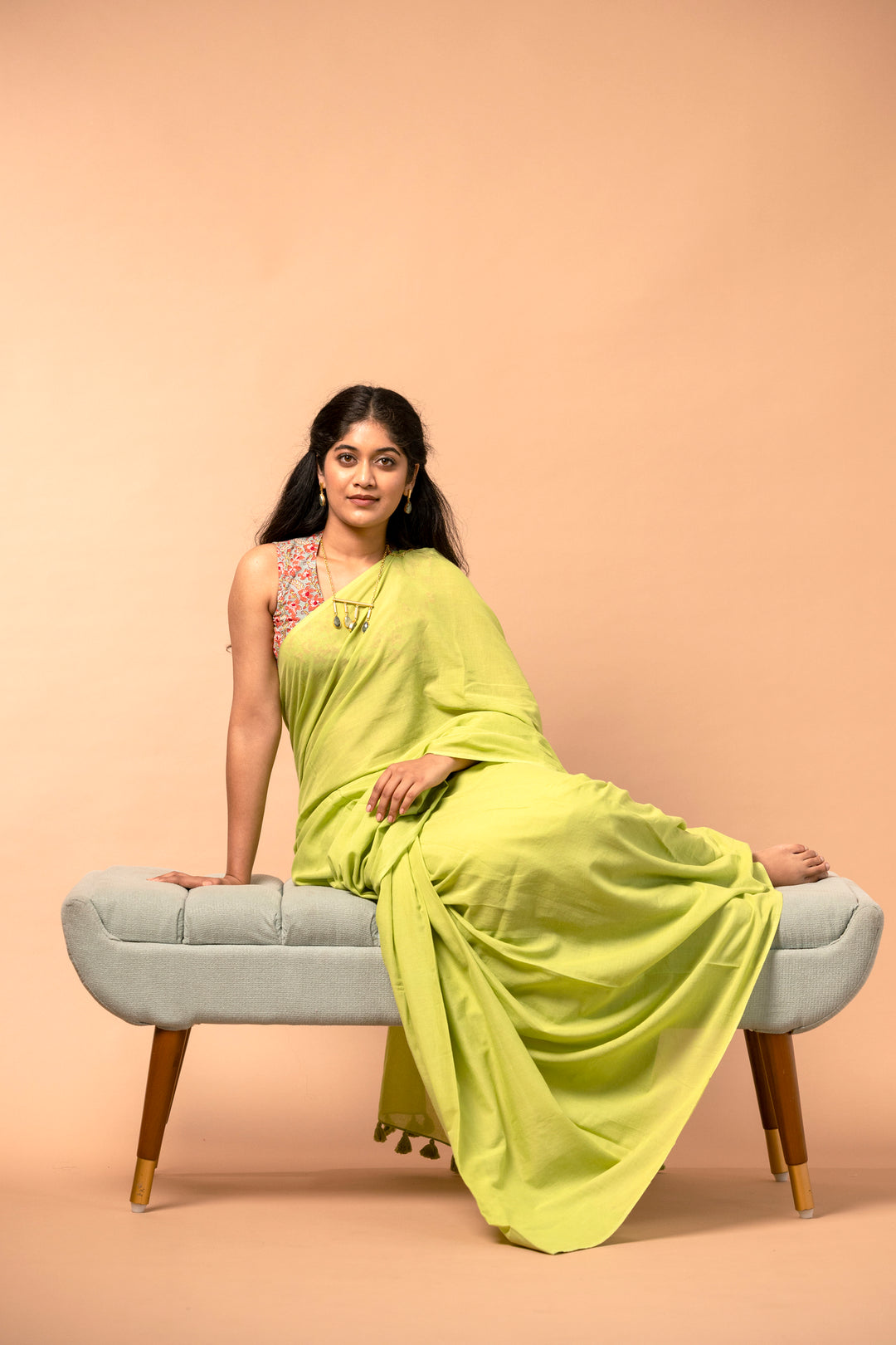 Nandinī | Mul Mul Cotton Saree
