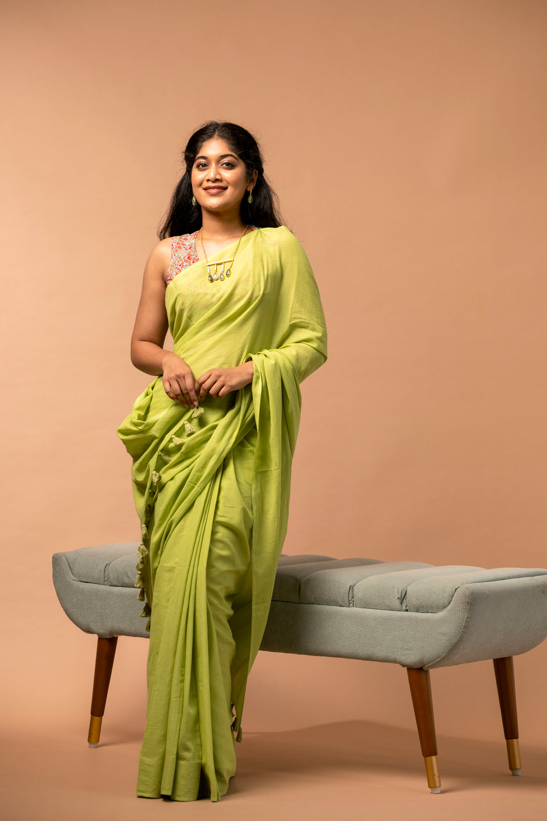 Nandinī | Mul Mul Cotton Saree