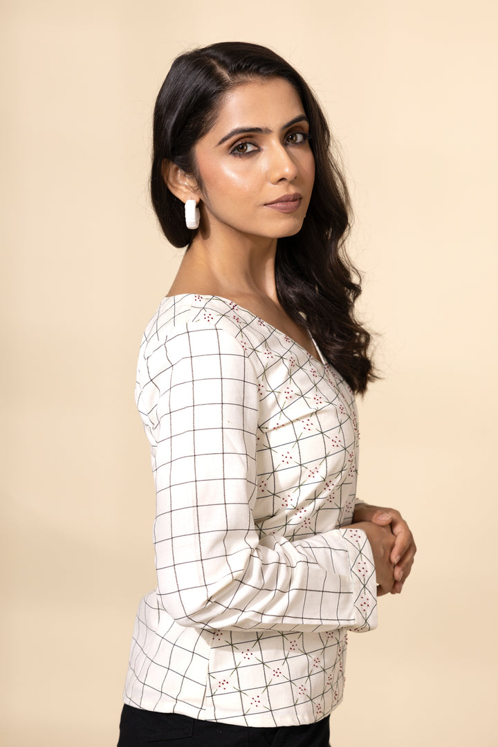 Izel - Hand Embroidered Short Top