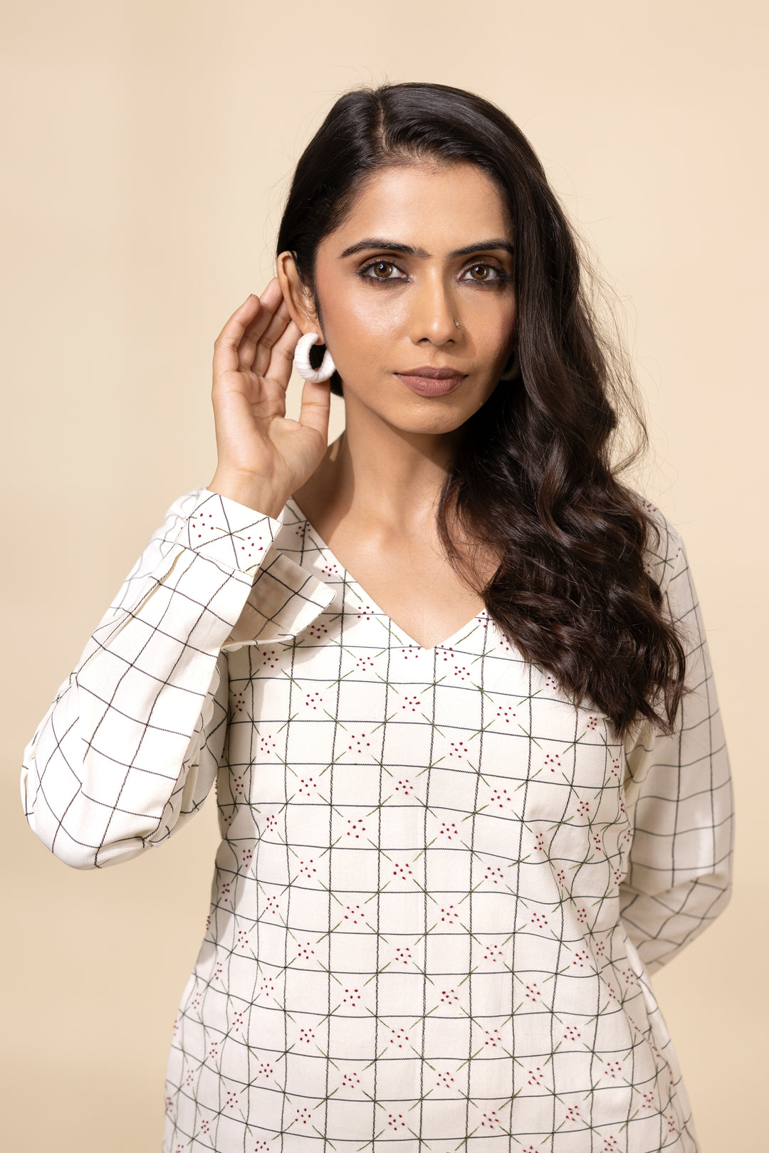 Izel - Hand Embroidered Short Top