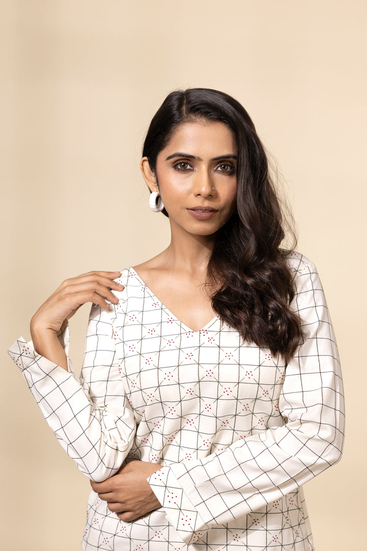 Izel - Hand Embroidered Short Top