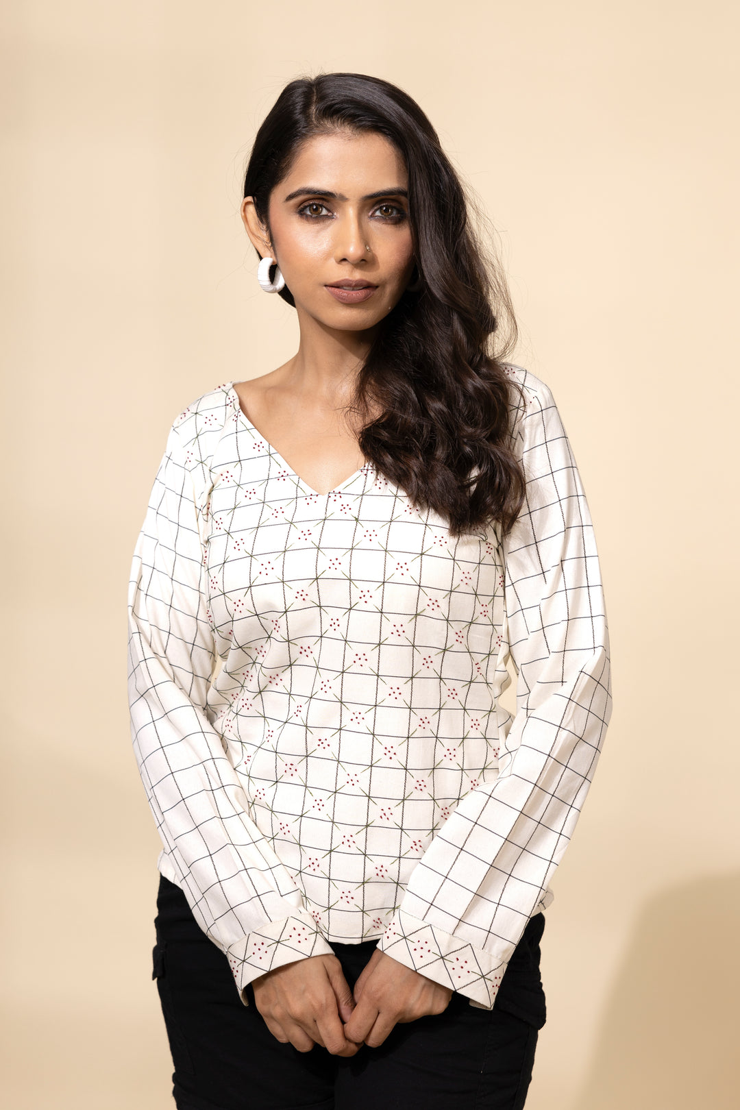 Izel - Hand Embroidered Short Top