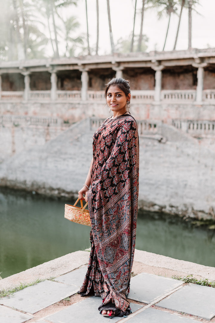 Apsara - Ajrakh Saree
