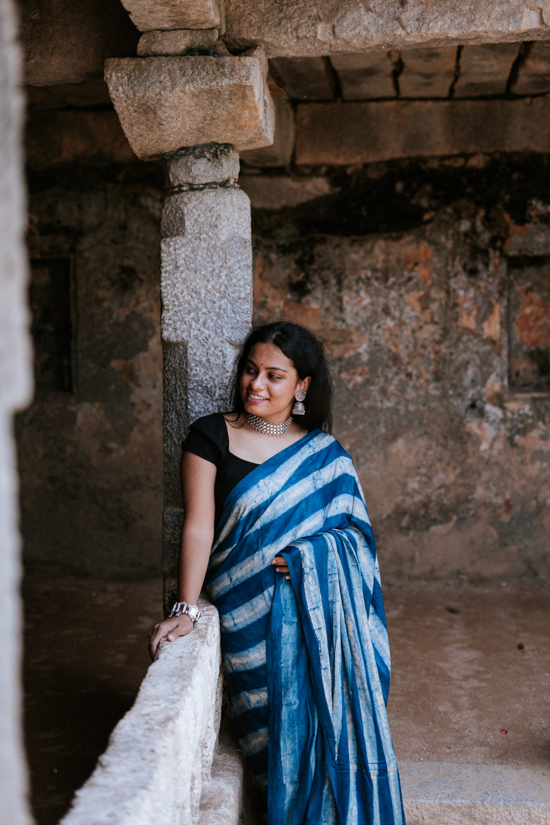 Ocean - Ajrakh Saree