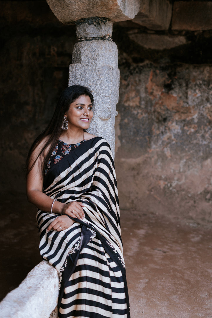 Midnight Memories - Ajrakh Sarees