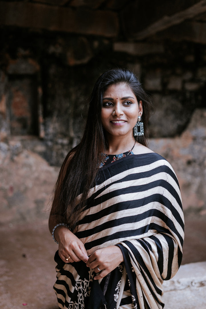 Midnight Memories - Ajrakh Sarees