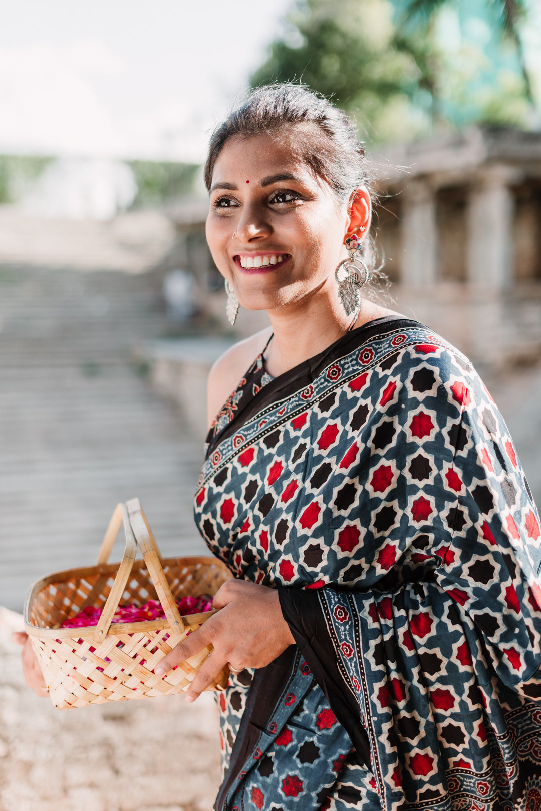Earthy Hues - Ajrakh Saree