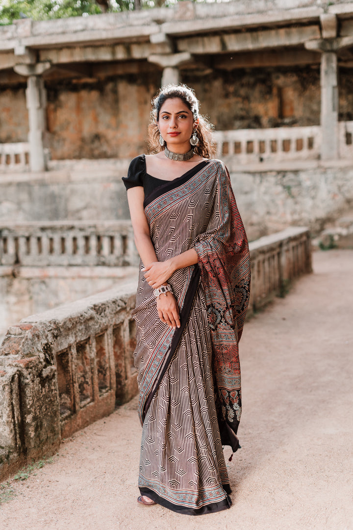Kavita - Ajrakh Saree