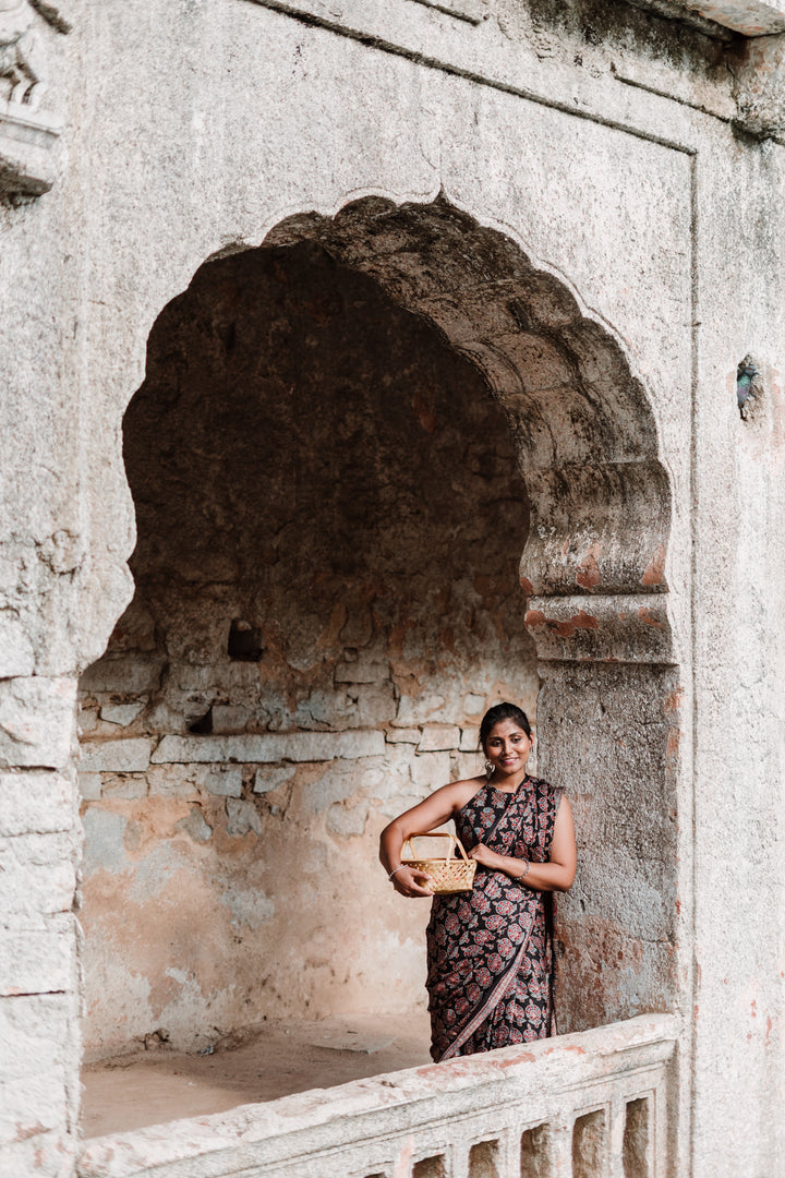 Apsara - Ajrakh Saree