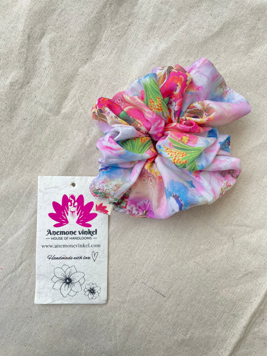 Pinkish Azure Scrunchie- Pack Of 3