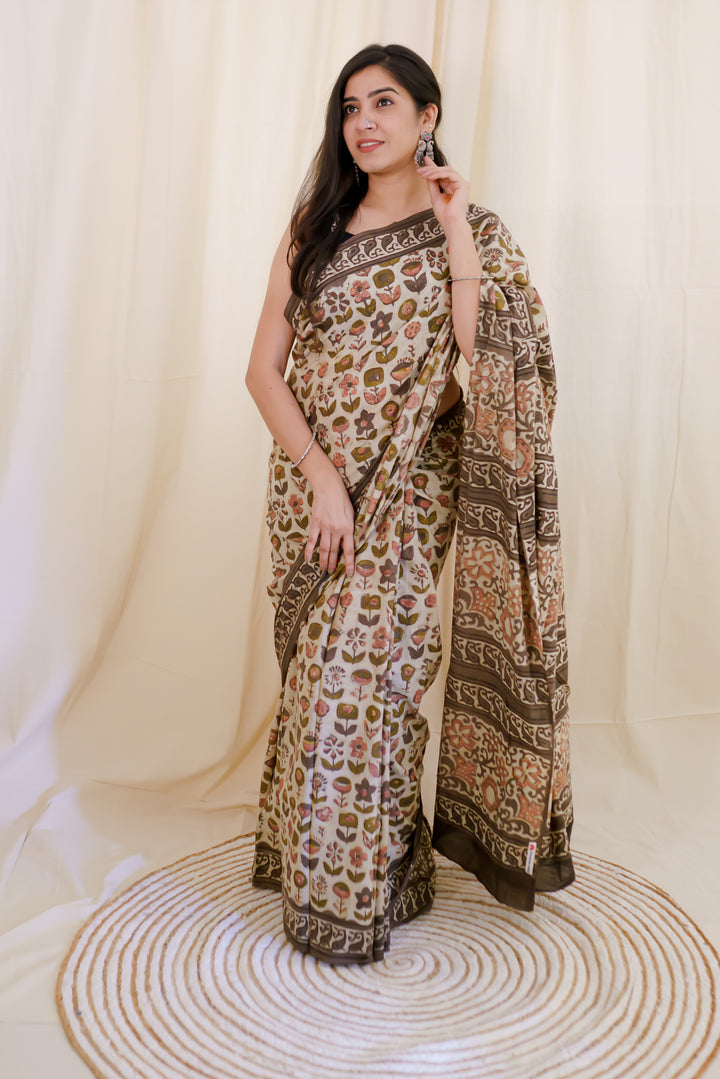 Sepia | Cotton Saree