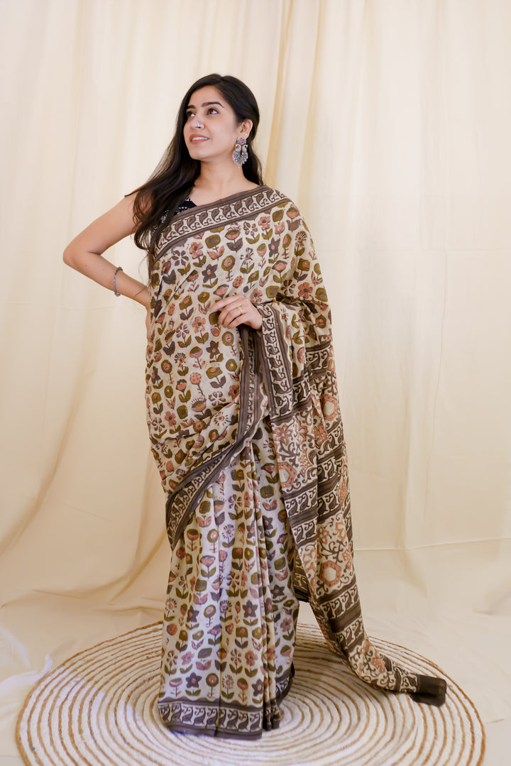 Sepia | Cotton Saree