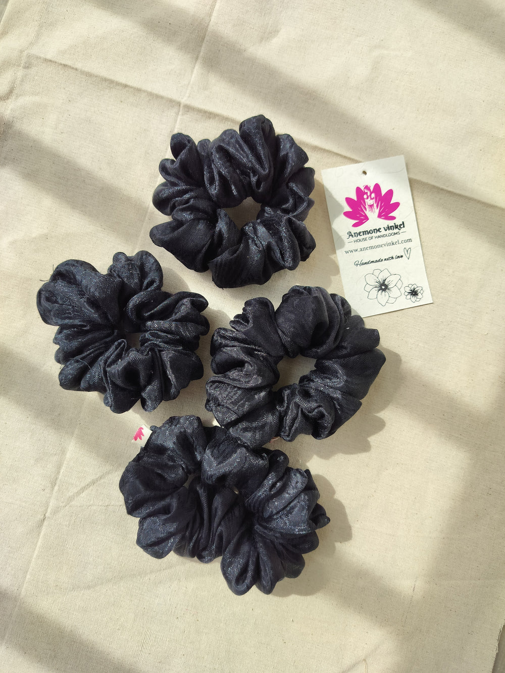 Black Scrunchie- Pack of 3